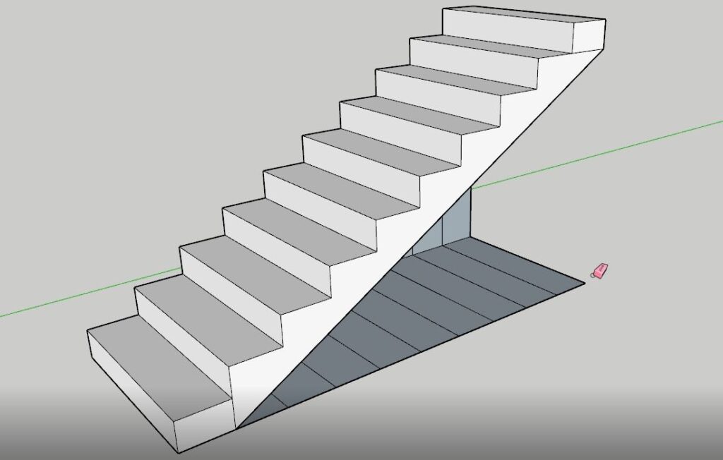 sketchup merdiven gereksiz çizgileri silme