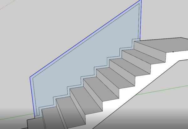 sketchup merdiven korkuluk detayları